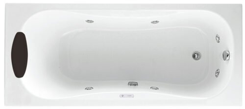 Alva Aqua Spa Whirlwanne Körperform 180x80cm, System Basic, Weiß 1