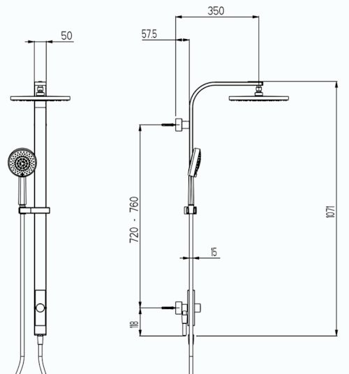 Alva Aqua Spa Duschsystem 107,1cmChrom 3