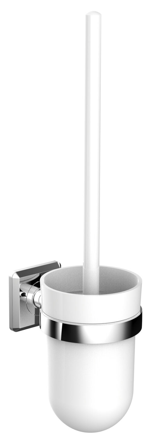 Alva Aqua Prima Toilettenbürstengarnitur mit Kunststoffbehälter, Chrom 2