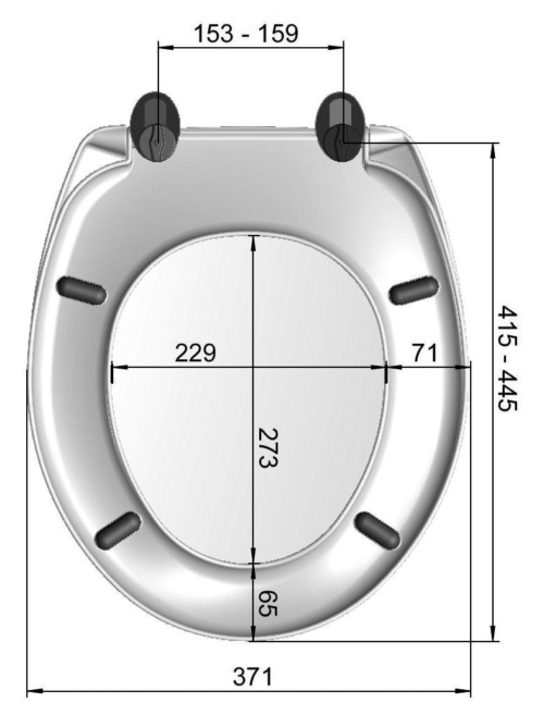 Alva Aqua Varia WC-Sitz Kunststoffscharnier, Weiß 3