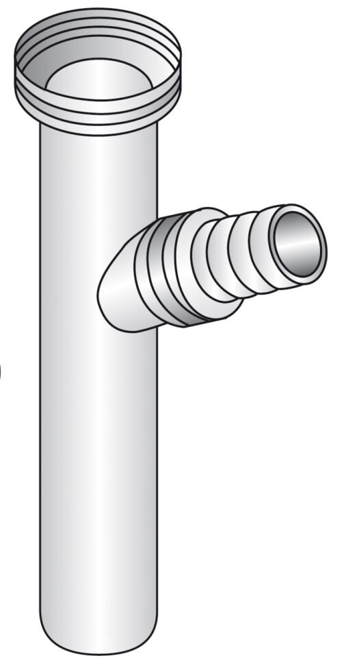 Alva Aqua Varia Sifontauchrohr 5/4" mit WM-Anschluss, 32x200 mm, MS verchromt 1